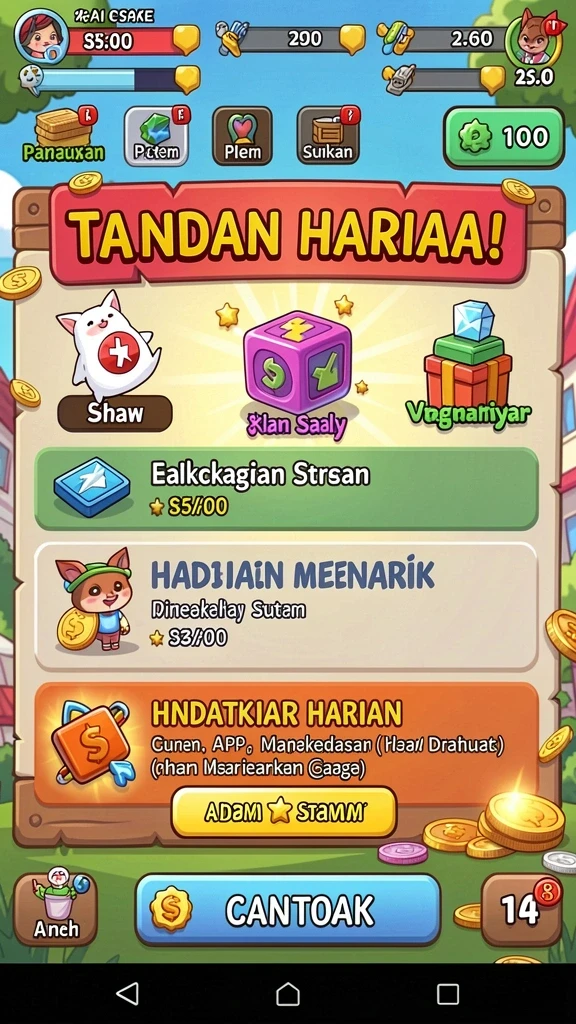 Karakter dengan desain unik dan kemampuan berbeda.