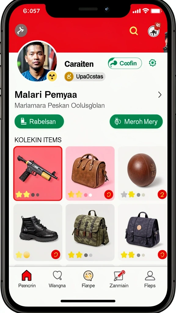 Tampilan awal game yang menarik dan intuitif.