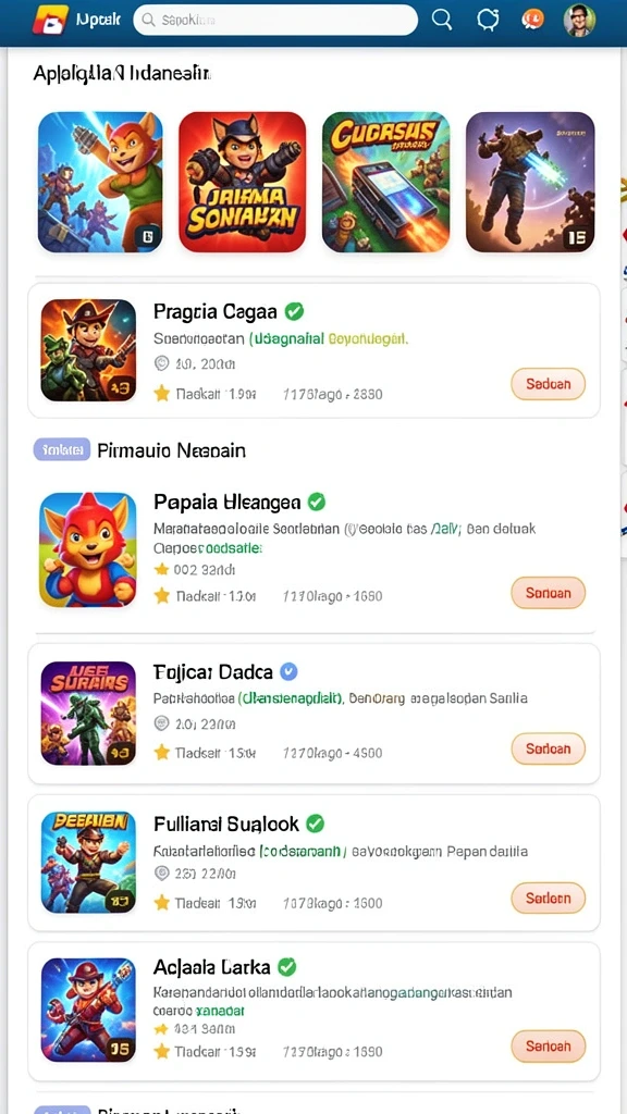Ilustrasi grafis yang memukau dari level dalam game.