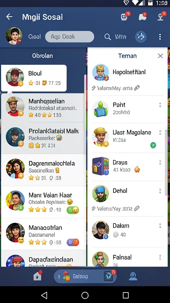 Fitur turnamen yang memungkinkan pemain bersaing satu sama lain.