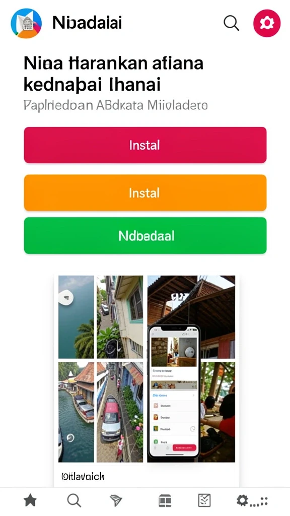 Tampilan awal permainan yang menarik dan user-friendly.