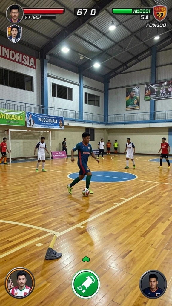 Momen seru saat bertarung di arena.