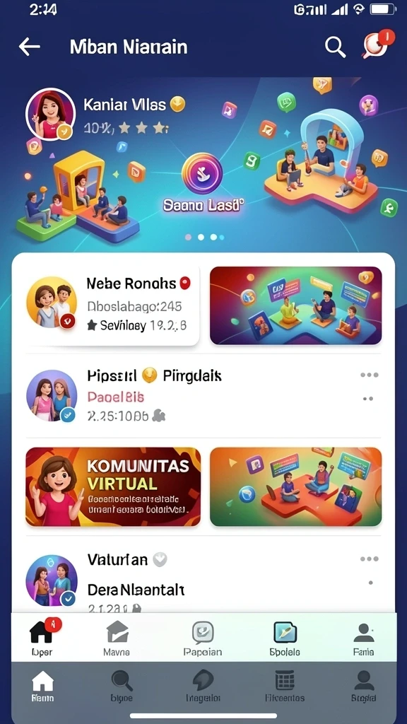 Interaksi pemain dengan fitur chat yang menyenangkan.
