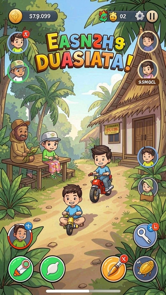 Tangkapan layar menampilkan pertempuran epik melawan monster.